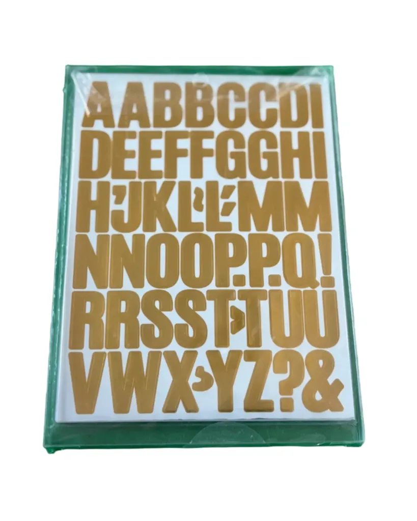 Bokstaver i gullfarge