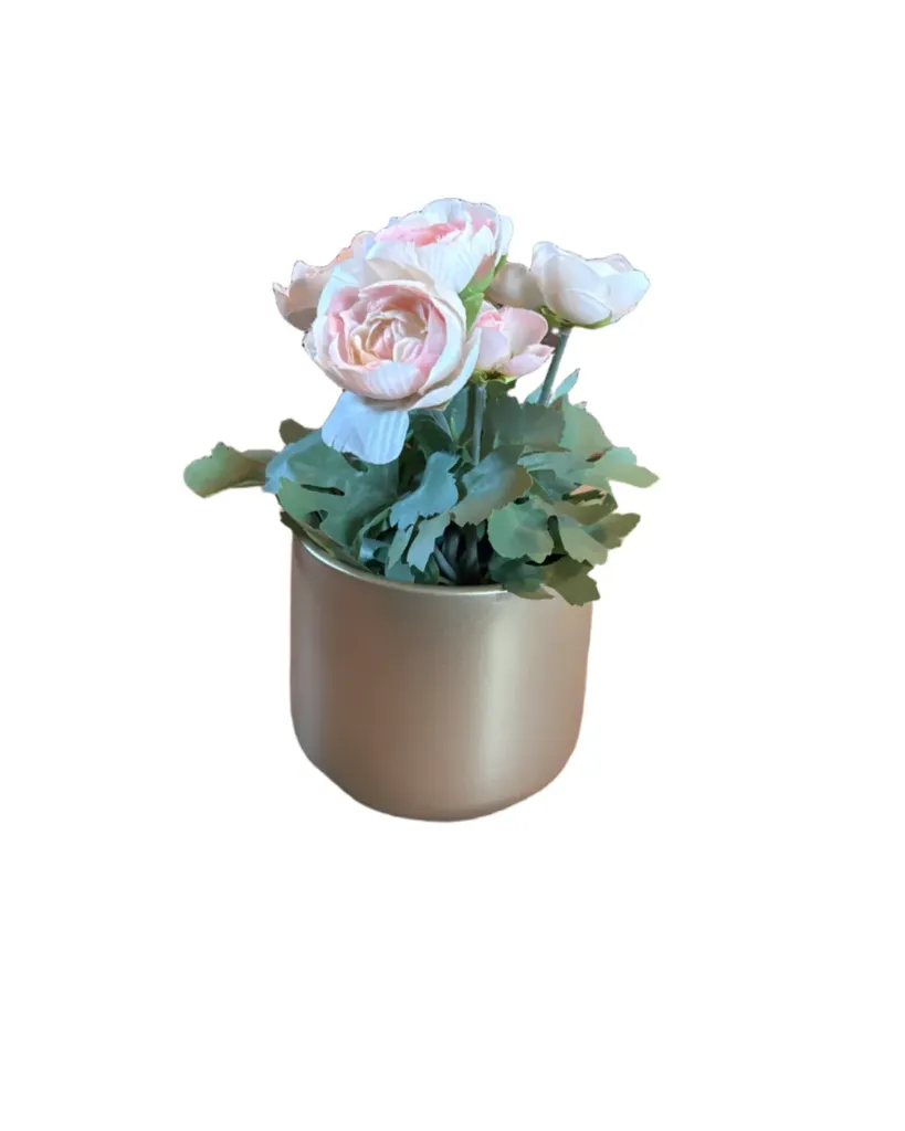 Blomsterpotte i gullfarge Ø12cm