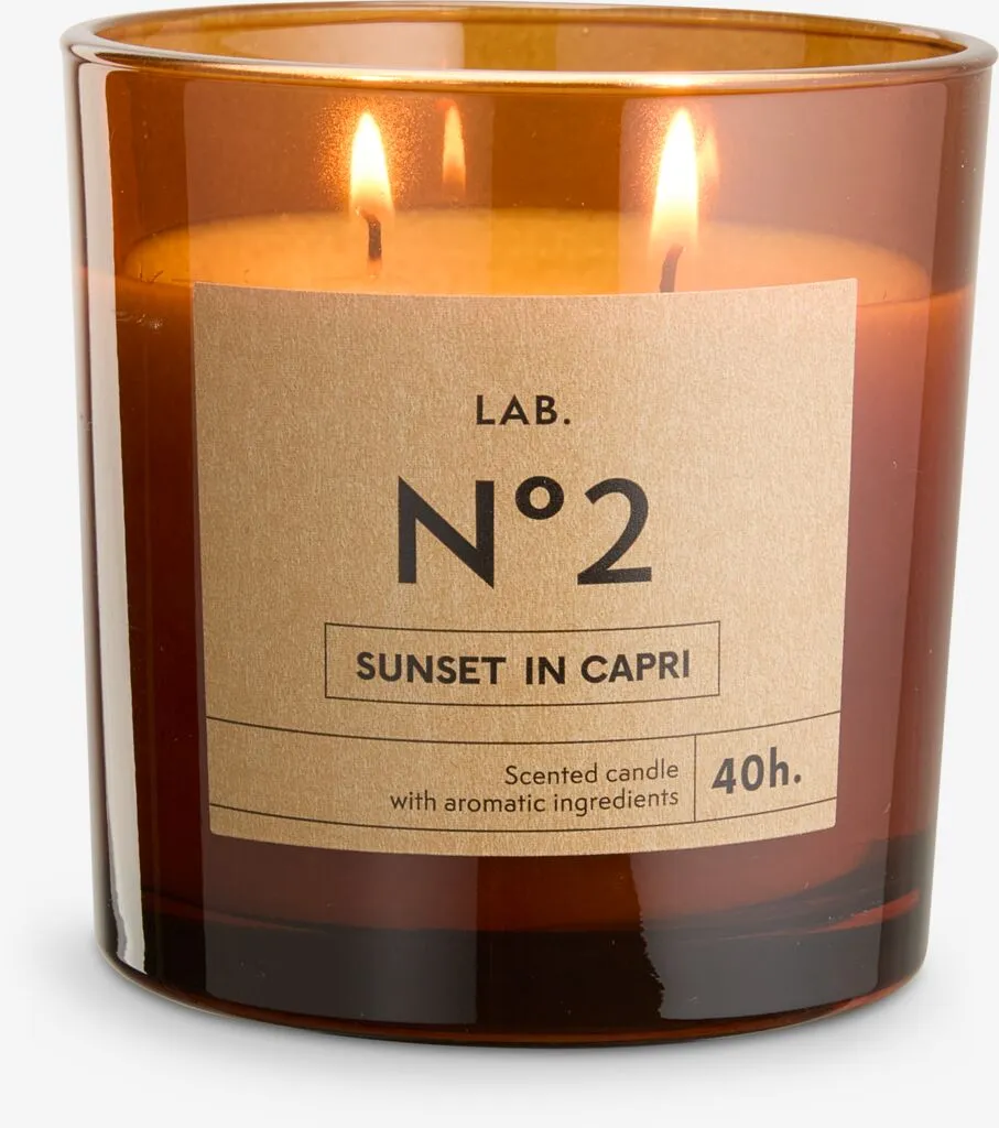 Lys i Timber farge - Ø10cm x H10cm