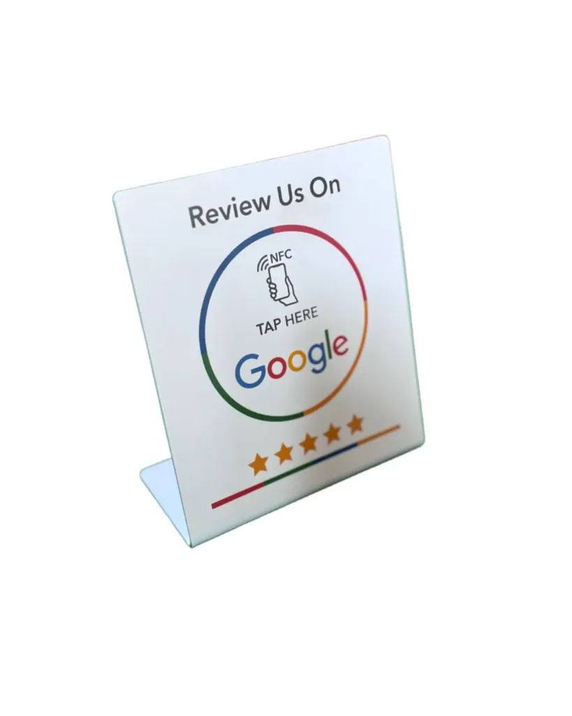 Google review Stand - Hvit
