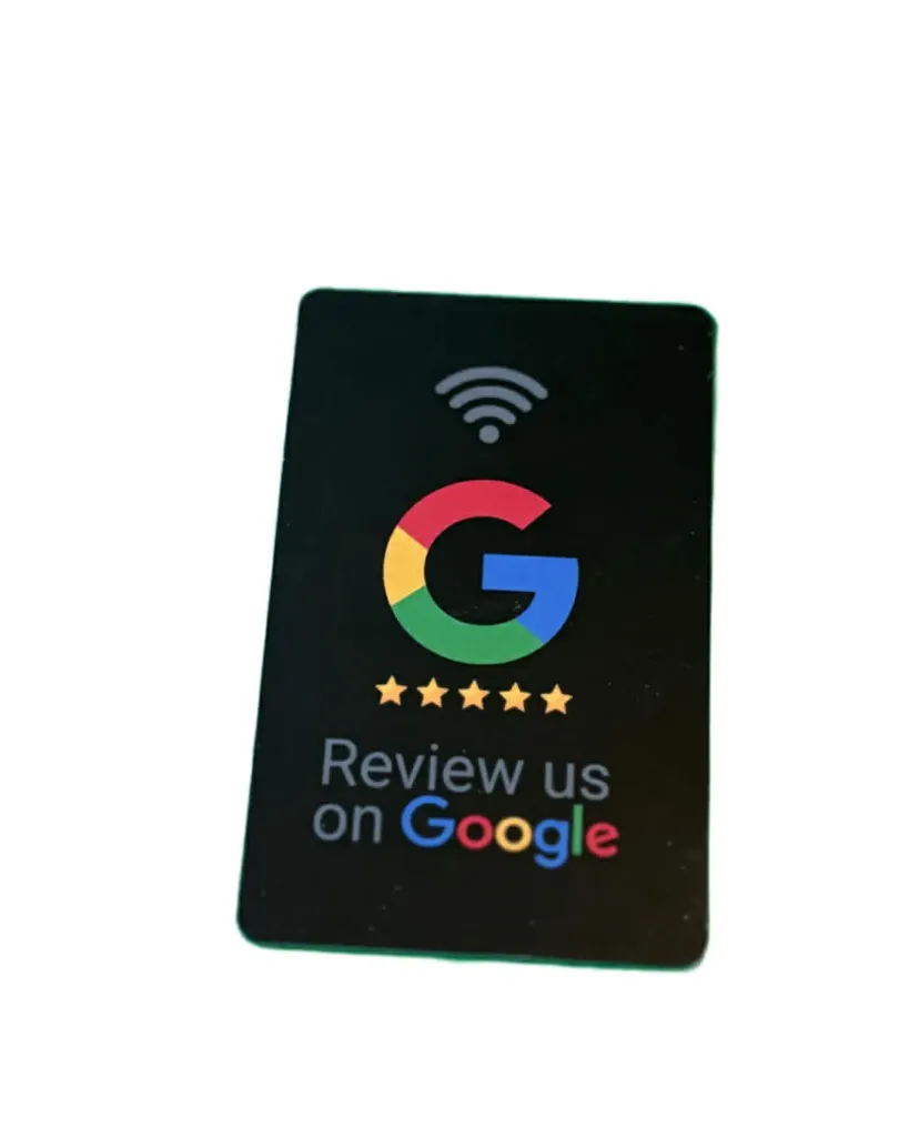 Google Review Kort - Svart