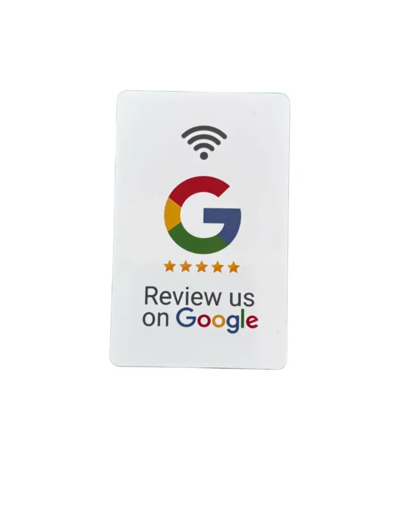 Google Review Kort - Hvit