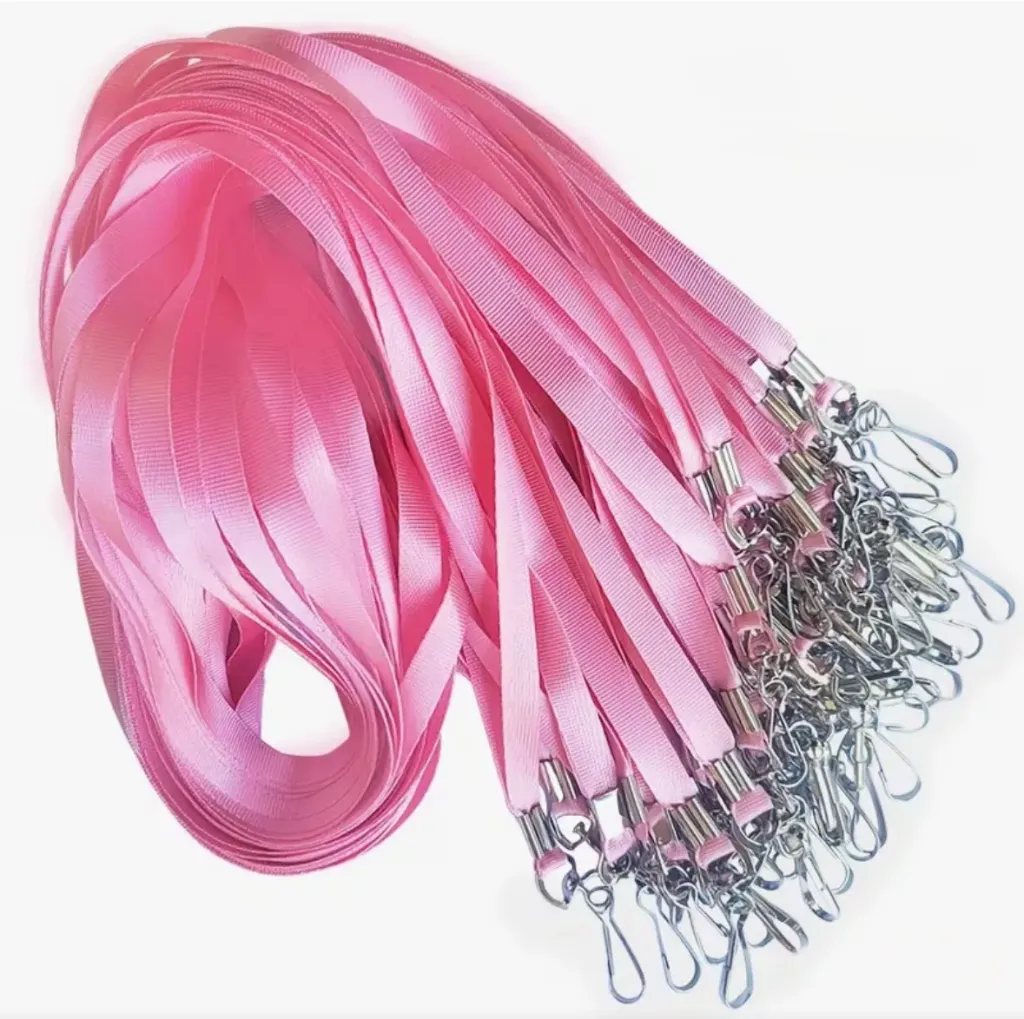 Nøkkelbånd med krok - Rosa (1stk)