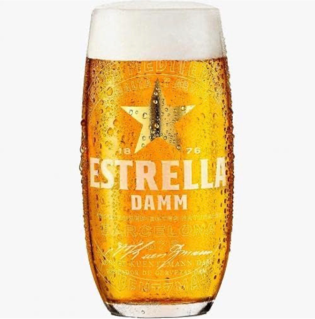 Estrella damm ølglass