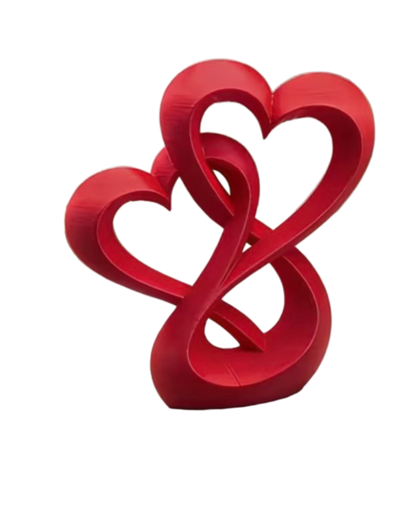 Pyntefigur hjerte rød