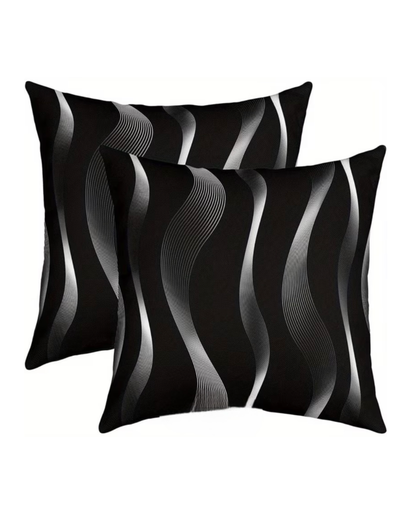 Putetrekk svart/hvit