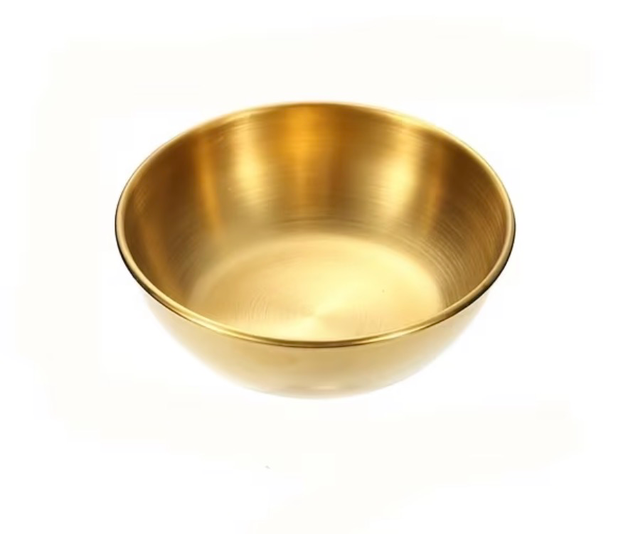 Skål i gullfinish