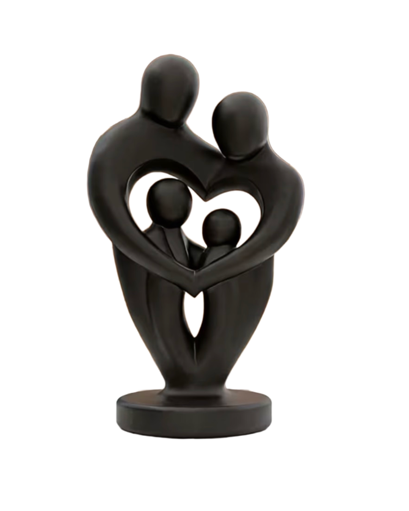 Figur familie svart (C.M)