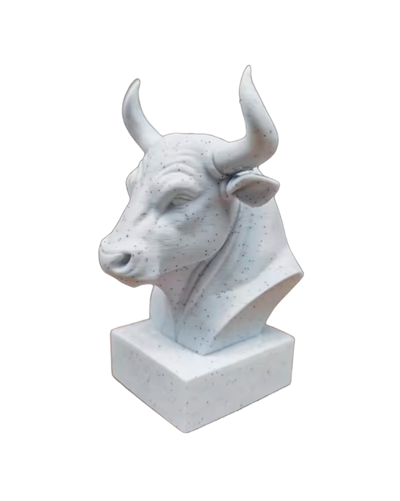 Figur okse hvit (A.F)