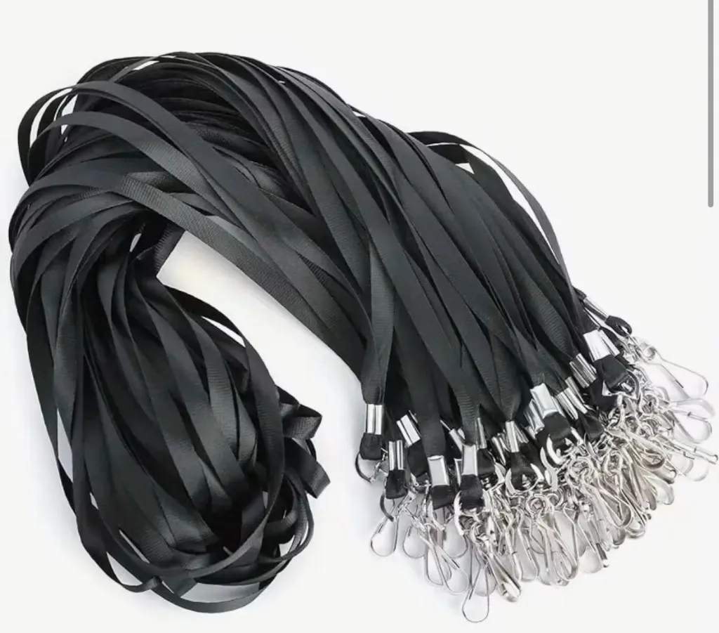 Nøkkelbånd med krok - Svart