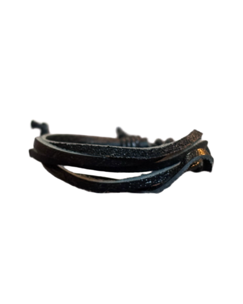 Armbånd J - brun & svart (Brun)