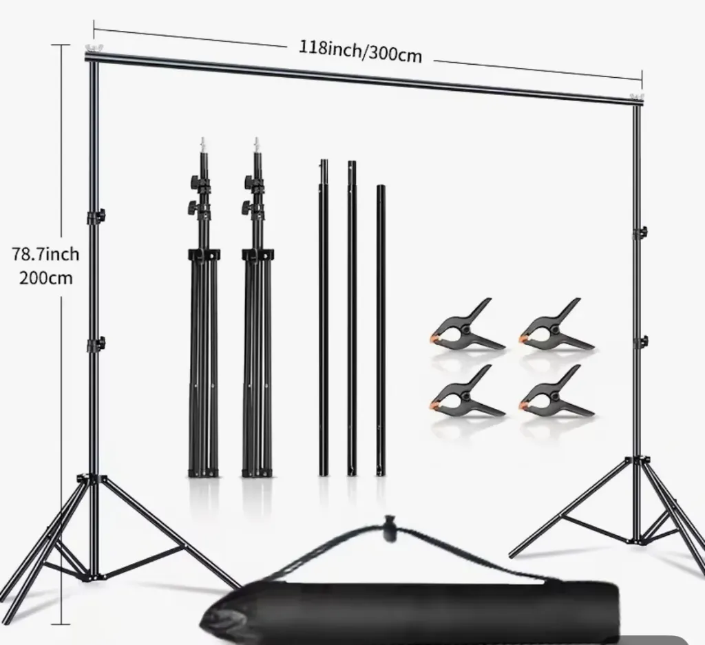 Stativ til fotobakgrunn 2x3m
