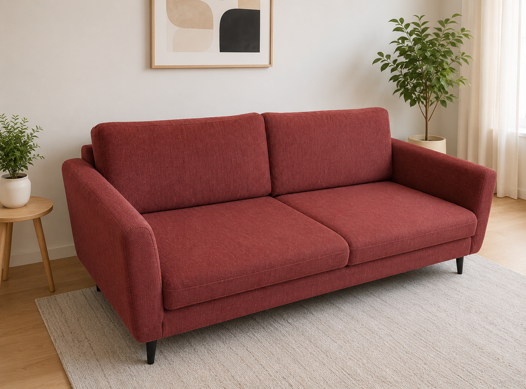 Rød sofa 2-seter